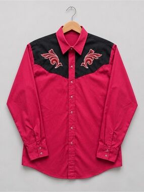 Rockabilly Retro Western Shirt – Embroidered "Country Charmers"